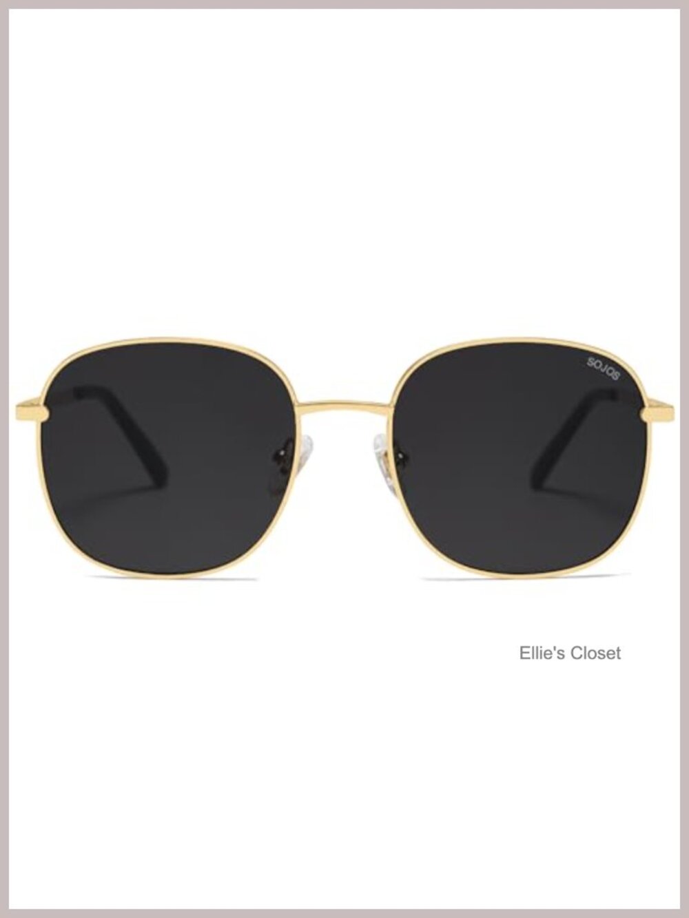 SOJOS Square Sunglasses Metal Frame UV400 Protection Full-Frame Medium to Wide